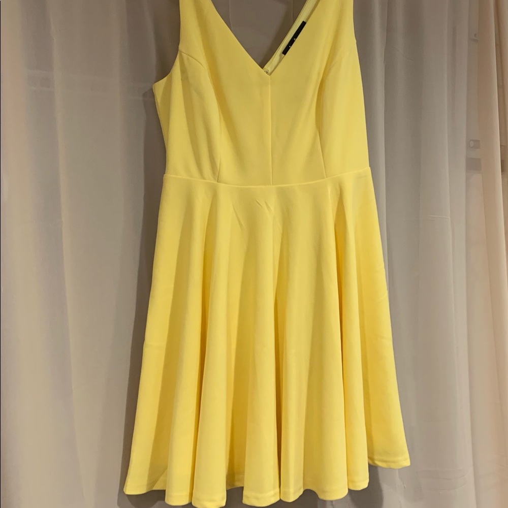 Yellow skater dress